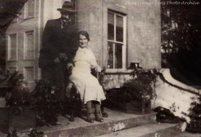 O’Donnellan Blake-Forster (1886-1938) and his wife Julia, outside ...